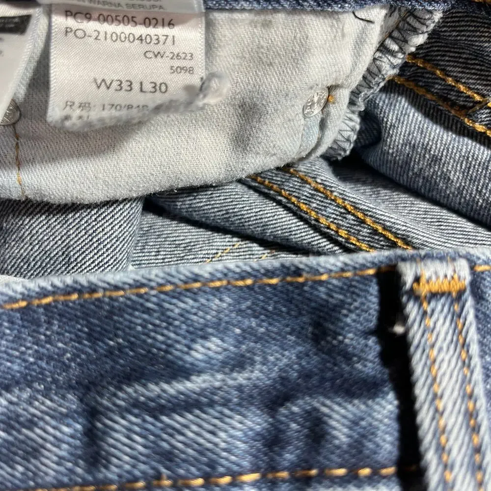Levi's 505 Jeans Mens Size 33X30 Blue Dark Wash Denim Straight Regular Fit‎ Work